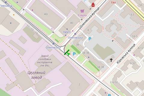 Бэклайт A в Киеве, 1.2x1.8  Кирилівська вул. (Фрунзе)., 38 схема
