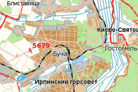 Білборд, Бігборд (Борд)  A у Запоріжжі, 3x6  Київ - Ковель, 16км+600м від Києва (Буча, Варшавская тр., "Епицентр" АЗС "Глуско") схема