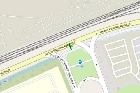 Беклайт B у Києві, 7x4  Дарницьке шосе - Петра Григоренка просп. схема