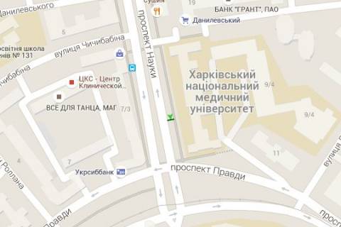 Ситилайт B в Васильевке, 1.2x1.8  Науки просп. (Леніна просп.), 4 (№1) схема