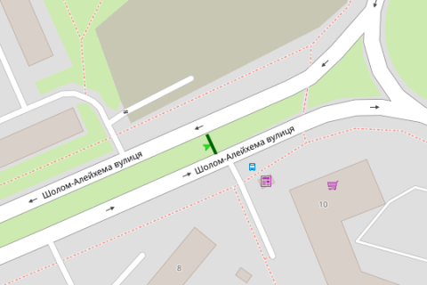 Билборд A в Васильевке, 3x6  Шолом-Алейхема вул., 10 (в направл. Мілютенко вул.) схема