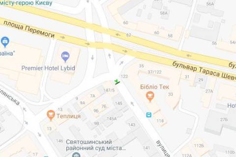 Ситилайт B в Киеве, 1.2x1.8  Саксаганського вул., 147/5  схема