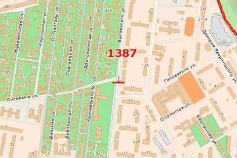Билборд B в Васильевке, 3x6  Виговського вул. (Івана Виговського вул.), 15 схема