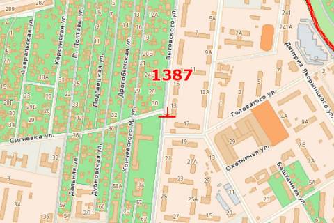 Білборд, Бігборд (Борд)  B у Львові, 3x6  Виговського вул., 15 схема