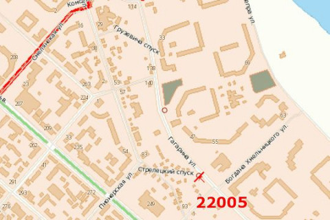 Billboard B in Vasylivka, 3x6  Gagarina st. - Bogdana Hmel'nic'kogo st. scheme