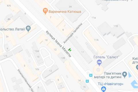 Скроллер A в Киеве, 1.2x1.8  Івана Мазепи вул., 11 №2 - 272955 схема