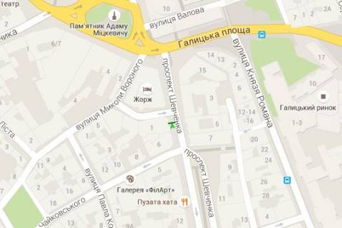 Ситилайт B в Львове, 1.2x1.8  Шевченка Тараса просп., 3 схема