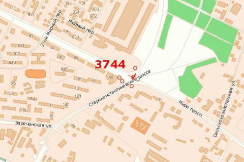 Билборд A в Васильевке, 3x6  Старокостянтинівське шосе - Миру просп. схема