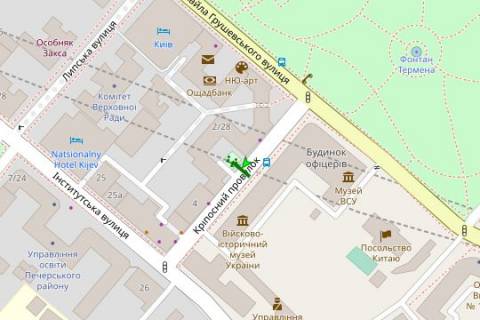 Ситилайт A в Киеве Кріпосний пров., 1/30, зуп. "Кріпостний пров." (1) схема