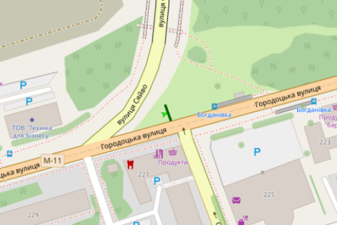 Скролер, Скрол B у Львові, 2.3x3.14  Городоцька вул. - Сяйво вул. - 663129 схема