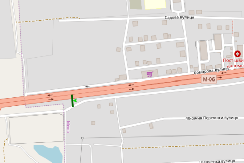 Билборд B в Васильевке, 3x6  Київ - Житомир, 13км+600м до Києва (зліва в  напр. м. Житомир) схема