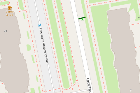 Billboard A in Vasylivka, 3x6  Elizaveti Cavdar st. - Sofii Rusovoi st. scheme