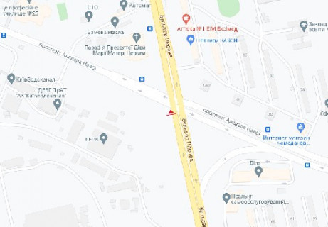 Видеоборд A в Киеве, 4x8  Воскресенський просп. — Алішера Навої просп. - 662549 схема