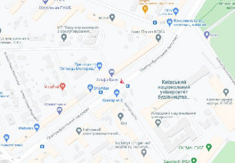 Видеоборд B у Києві, 2.3x3.14  Повітряних Сил просп., 36 (розширення 480х336) - 616326 схема