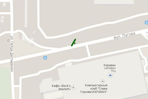 Призма A в Киеве, 3x6  Лугова вул., №2 навпроти ТЦ "Караван" (у напрямку  вул.Автозаводської) - 60488 схема