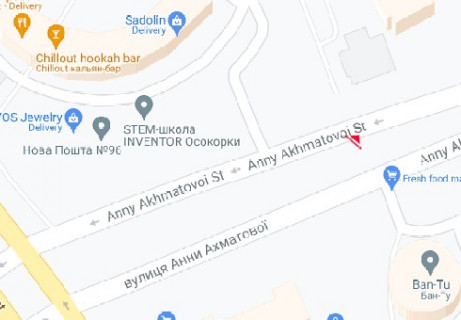 Призма A в Киеве, 3x6  Анни Ахматової вул., 50 (автостоянка) - 616375 схема