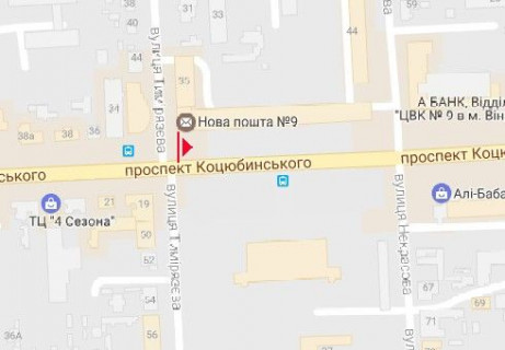 Скроллер A в Виннице, 2.3x3.14  Коцюбинського просп., 30 - 654615 схема