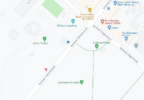 Видеоборд A в Черкассах, 2.3x3.14  Смілянська вул. - Надпільна вул. (Ільїна вул.) (розширення 480х336) - 656179 схема