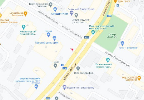 Видеоборд A в Хмельницком, 2.3x3.14  Свободи вул., 48 (розширення 480х336) - 617003 схема