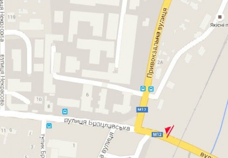 Призма B в Виннице, 3x6  Брацлавська вул. (Островського вул.) - Привокзальна вул. - 654609 схема