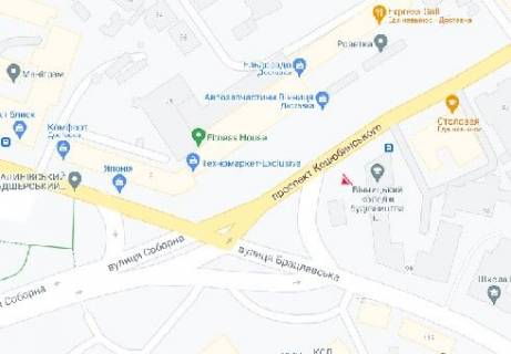 Видеоборд A в Виннице, 2.3x3.14  Михайла Коцюбинського вул. — Брацлавська вул. (Технікум) - 615958 схема