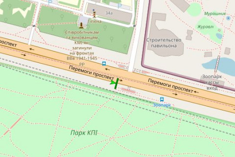 Скроллер A в Киеве, 2.3x3.14  просп. Берестейський (Перемоги)., , 34 напроти (біля парку) - 109247 схема