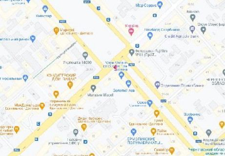 Видеоборд A в Чернигове, 2.3x3.14  Миру просп., 26 (розширення 480х336) - 655305 схема