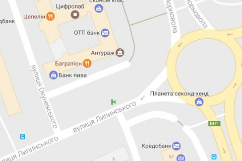 Скроллер A в Львове, 2.3x3.14  Вячеслава Чорновола просп., 59 - Вячеслава Липинського вул. - 128194 схема