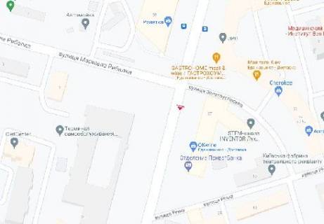 Видеоборд A в Киеве, 2.3x3.14  Чорновола В`ячеслава вул., 27 - Золотоустівська вул. (розширення 480х336) - 560034 схема