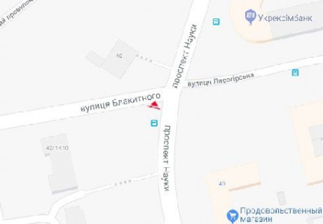 Призма A в Киеве, 3x6  Науки просп., 21 - Блакитного вул. - 654451 схема