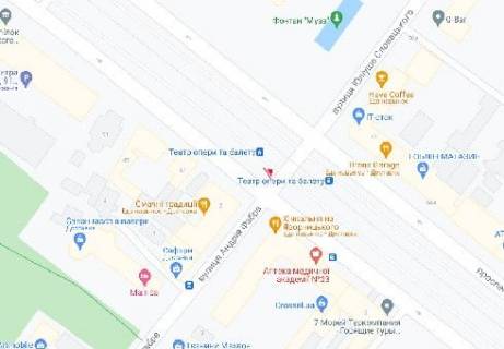 Видеоборд A в Днепр (Днепропетровск), 2.3x3.14  Дмитра Яворницького (Карла Маркса) просп. - Словацького Юліуша вул. (розширення 480х336) - 615972 схема