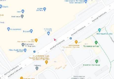 Видеоборд B в Житомире, 2.3x3.14  Київська вул., 77 (розширення 480х336) - 615985 схема