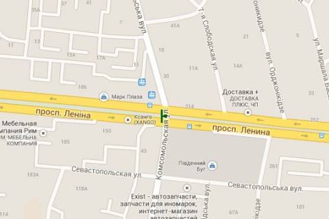 Призма A в Васильевке Центральний просп. (Леніна просп.) - 6-а Слобідська вул. (Комсомольська (Центральний р-н) вул.) (призма) - 427577 схема