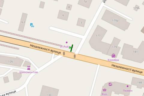 Билборд B в Ивано-Франковске, 3x6  Незалежності вул. - Трускавецька вул. схема