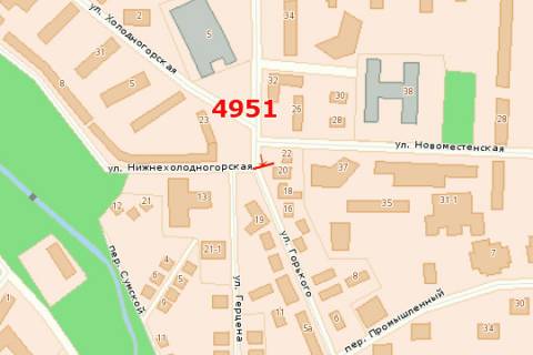 Билборд B в Сумах, 3x6  Британська вул. (Горького вул.), 18 схема