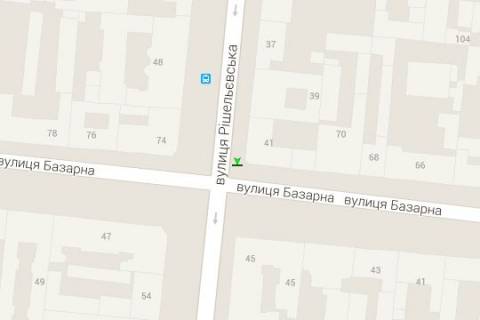 Бэклайт A в Одессе, 1.2x1.8  Рішельєвська вул., 41 - Базарна вул. (направ на залізн. вокзал) схема