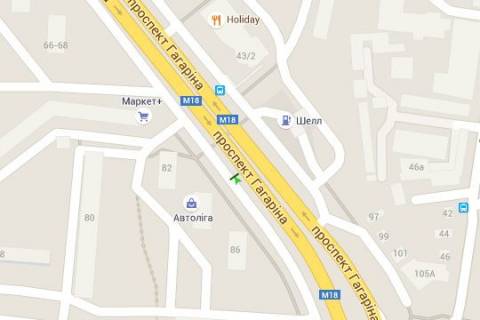Ситилайт B в Харькове, 1.2x1.8  просп. Аерокосмічний (Гагаріна)., 84 (зупинка) схема