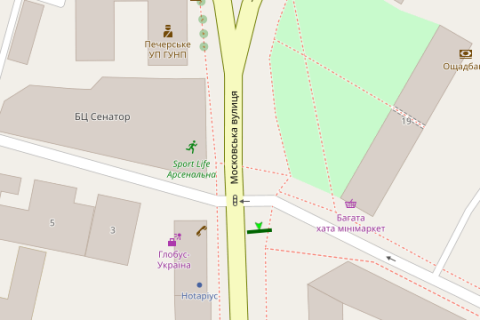 Citylight B in Vasylivka, 1.2x1.8  Moskovs'ka st., 37/2 scheme