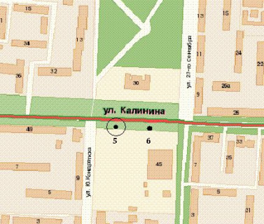 Беклайт B у Полтаві, 1.2x1.8  вул. Івана Мазепи (Калініна)., 45 (№1) схема