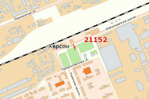 Білборд, Бігборд (Борд)  B у Василівці, 3x6  Ушакова просп., (З/Д вокзал) (от Бериславського шосе) схема