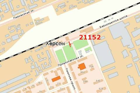 Билборд B в Херсоне, 3x6  Ушакова просп., (З/Д вокзал) (от Бериславського шосе) схема