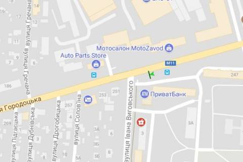 Билборд B в Васильевке, 3x6  Городоцька вул. - Виговського вул. (Івана Виговського вул.) схема