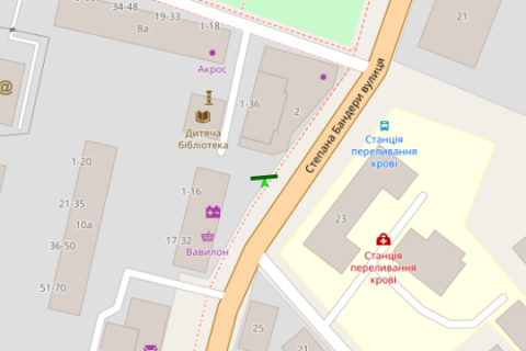 Билборд B в Ивано-Франковске, 3x6  Степана Бандери вул., 2 схема