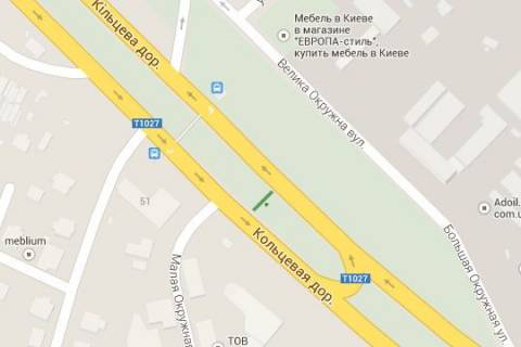 Билборд A в Киеве, 5x12  Велика Кільцева дорога, : супермаркет "Край" (у напрямку  просп. Берестейський (Перемоги)) схема