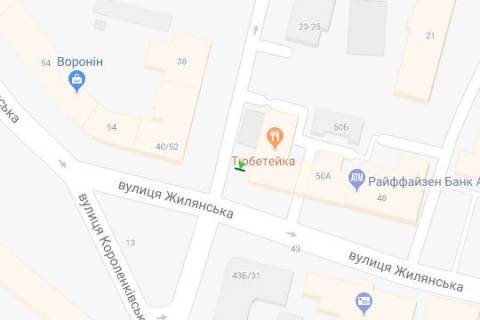 Ситилайт B в Киеве, 1.2x1.8  Тарасівська вул., 29/50 схема