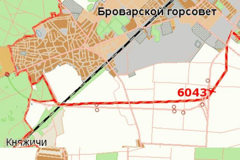 Билборд A в Васильевке Київ - Чернігів, 14 км + 810 м (справа в напр. м.Чернигова) схема