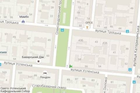 Ситилайт A в Одессе, 1.2x1.8  Успенська вул., 58 - Українських Героїв просп. (Олександрівський просп) схема