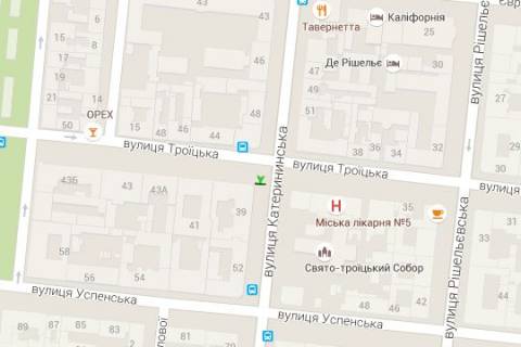 Citylight A in Vasylivka, 1.2x1.8  Ekaterinins'ka st. - Troic'ka st., 39 scheme