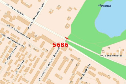Билборд A в Васильевке, 3x6  Харківська вул. - Сумсько-Київських Дивізій вул. (лівий) схема