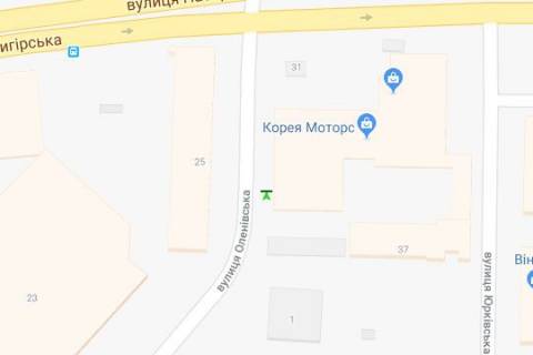 Сiтiлайт A у Києві, 1.2x1.8  Оленівська вул., 25 навпроти схема